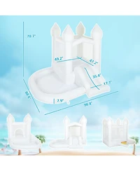 Qaba 3-in-1 Inflatable Bounce House with Slide and Ball Pit