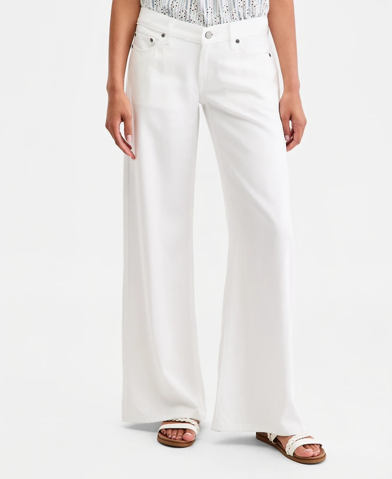 Lucky Brand Women's Liquid Luxe Super Low Rise Ultra Wide Leg Jeans