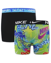 Nike Boys' 8-20 Printed Long Boxer Briefs, 2-Pack