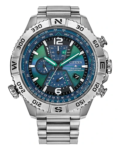 Citizen Men's Limited Edition Promaster Air Navihawk Silver-Tone Stainless Steel Bracelet Watch, 48mm