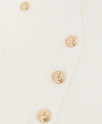 Reiss Women's Knitted Button-Detail Mini Dress