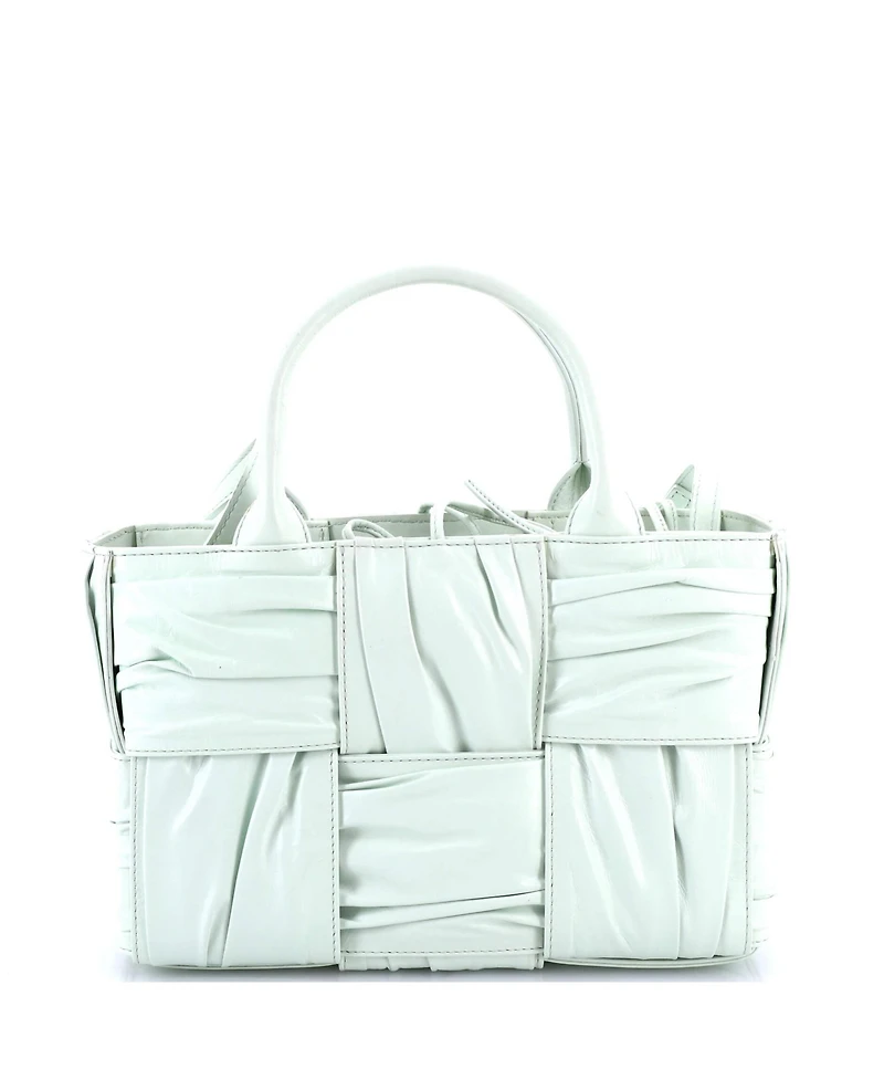 Pre-Owned Bottega Veneta Mini Arco Tote Maxi Intrecciato Plisse Leather