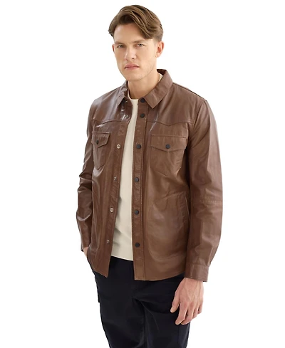 Regency Leathers Men's Grant Leather Shirt