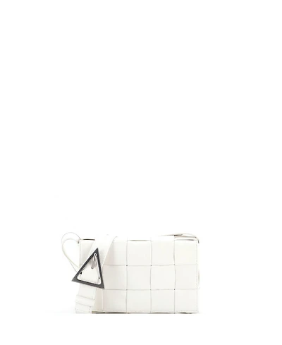 Pre-Owned Bottega Veneta Small Cassette Crossbody Bag Maxi Intrecciato Leather