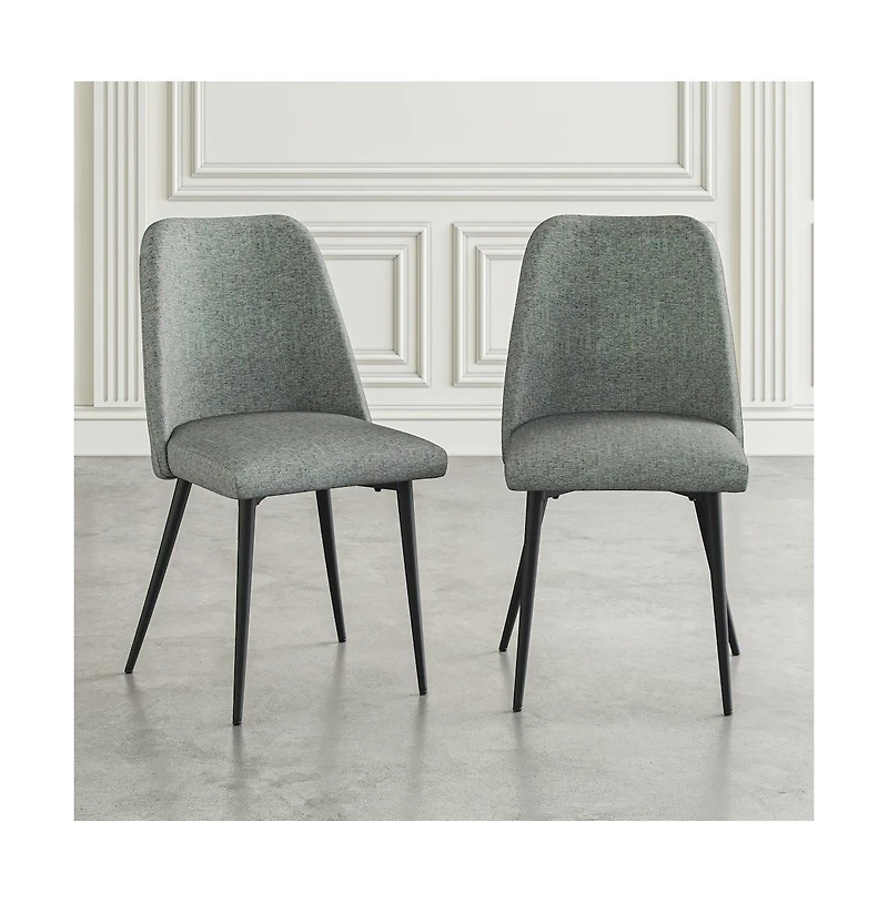 Jofran 2 Pc Solid Wood Curved Back Spindle Dining Chair Set