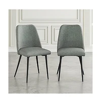 Jofran 2 Pc Solid Wood Curved Back Spindle Dining Chair Set