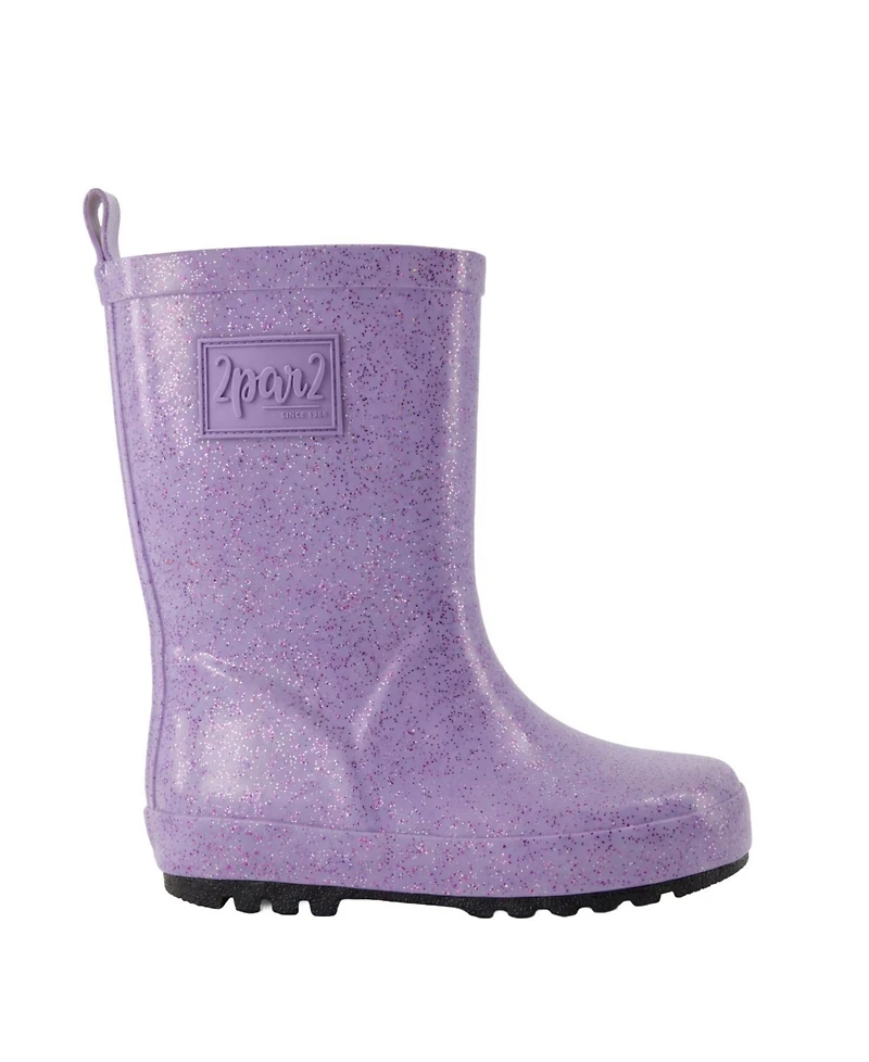 Deux par Deux Little Girls Rubber Rain Boots