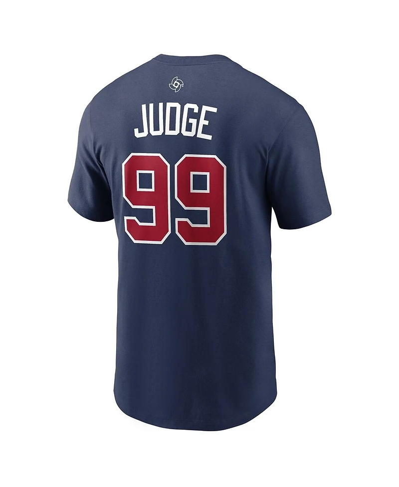 Nike Men's Aaron Judge Navy Usa Baseball 2026 World Baseball Classic Name & Number T-Shirt