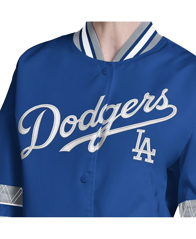 Starter Women's Royal Los Angeles Dodgers Interception Full-Snap Varsity Jacket