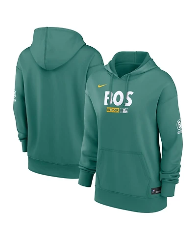 Nike Women's Green Boston Red Sox Authentic Collection City Connect Therma Hoodie