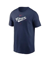 Nike Men's Navy Korea Baseball 2026 World Baseball Classic Wordmark T-Shirt