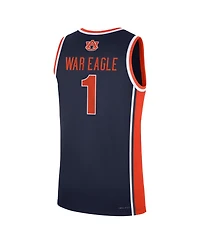 Nike Men's Navy Auburn Tigers 1 Road War Eagle Replica Basketball Jersey