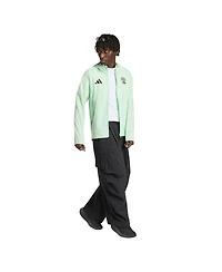 Adidas Men's Green Austin Fc Tiro Travel Full-Zip Hooded Windbreaker Jacket