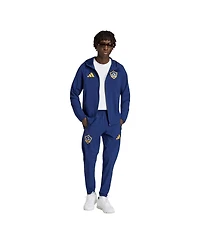 Adidas Men's Navy La Galaxy Tiro Travel Full-Zip Hooded Windbreaker Jacket