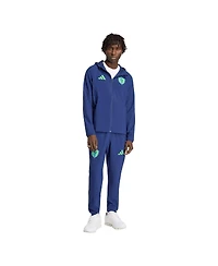 Adidas Men's Navy Seattle Sounders Fc Tiro Travel Full-Zip Hooded Windbreaker Jacket