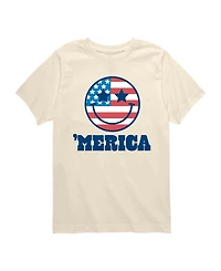 Instant Message Boys' 8-20 Merica Smile Face Short-Sleeve Graphic T-Shirt