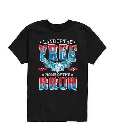 Instant Message Boys' 8-20 Land Of The Free Home Bruh Short-Sleeve Graphic T-Shirt