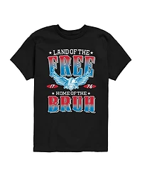 Instant Message Boys' 8-20 Land Of The Free Home Bruh Short-Sleeve Graphic T-Shirt