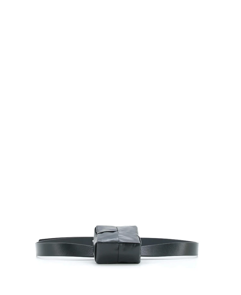 Pre-Owned Bottega Veneta Cassette Stretch Pouch Belt Bag Maxi Intrecciato Leather