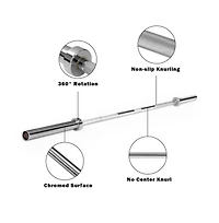 Hongge 7 Feet Workout Olympic Multifunctional Weight Barbell with Copper Sleeve and Bearing Connection