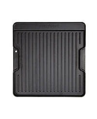 Stansport Pre-Seasoned Double Sided Cast Iron Griddle with Built in Grease Trap