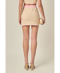 English Factory Women's Sea Shell knit Mini Skirt