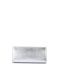 Pre-Owned Saint Laurent Long Classic Monogram Clutch Metallic Calfskin