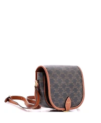 Pre-Owned Celine Medium Folco Bag Triomphe Coated Canvas