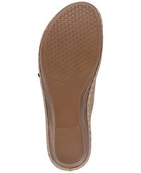 Gc Shoes Women's Nylie Floral Slip-On Wedge Sandals
