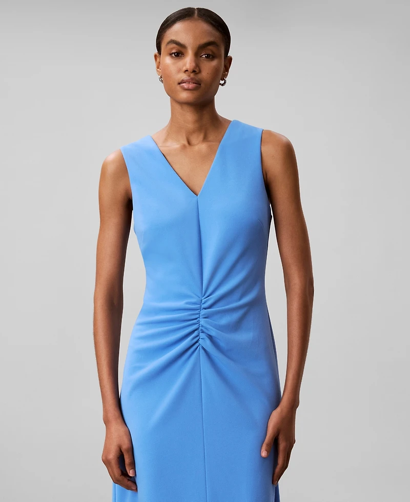 Calvin Klein Women's Sleeveless V-Neck Fit & Flare Dress