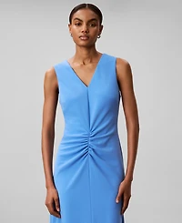 Calvin Klein Women's Sleeveless V-Neck Fit & Flare Dress