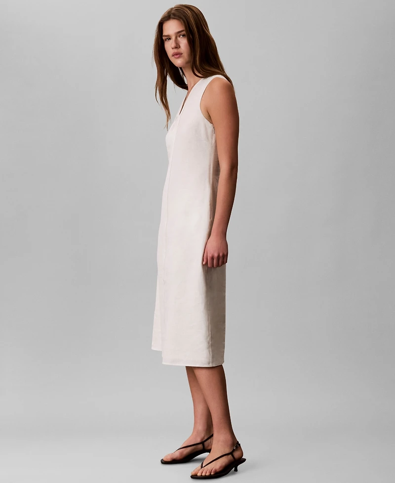 Calvin Klein Women's Sleeveless V-Neck Midi Dress