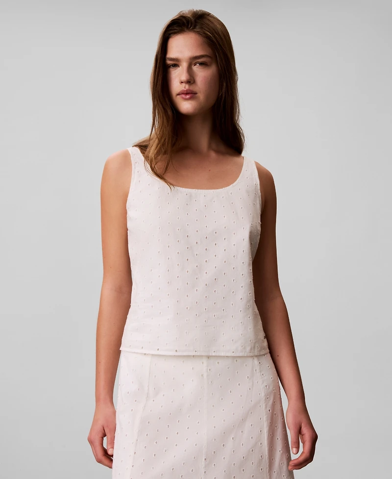 Calvin Klein Women's Sleeveless Scoop-Neck Classic-Fit Top