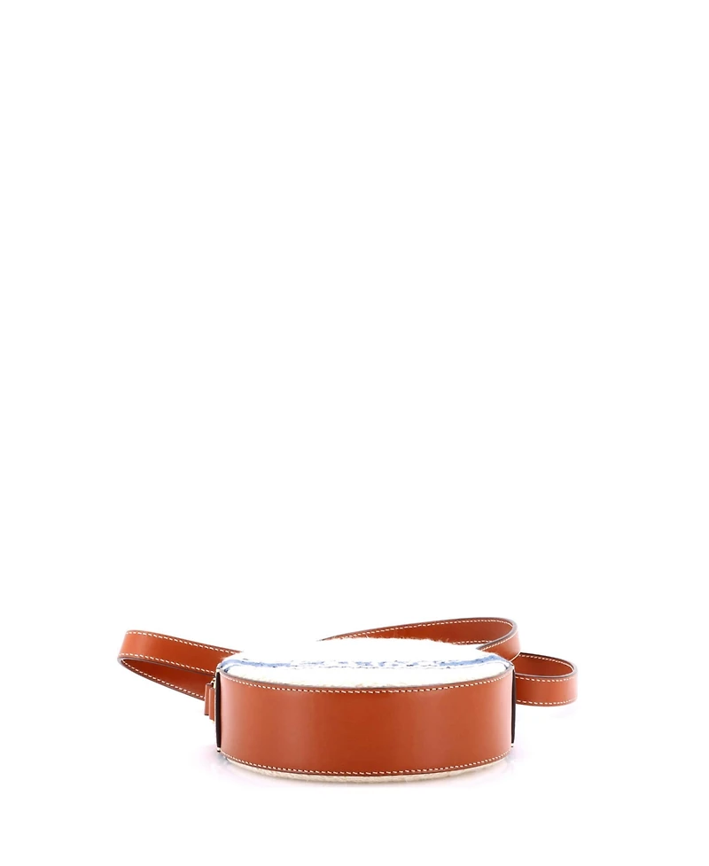 Pre-Owned Celine Plein Soleil Round Purse on Strap Canvas with Leather