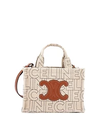 Pre-Owned Celine Small Cabas Thais Tote Triomphe Printed Canvas