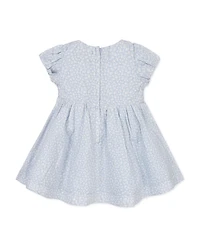 Hope and Henry Baby Linen Smocked Puff Sleeve Dress