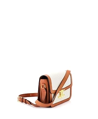 Pre-Owned Celine Medium Triomphe Shoulder Bag Canvas with Leather