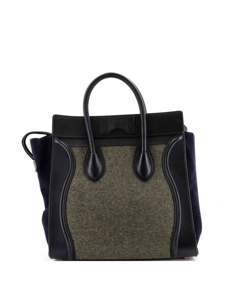 Pre-Owned Celine Mini Tricolor Luggage Bag Felt