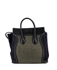 Pre-Owned Celine Mini Tricolor Luggage Bag Felt