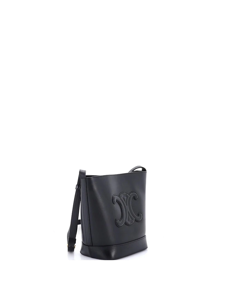 Pre-Owned Celine Small Cuir Triomphe Bucket Bag Leather