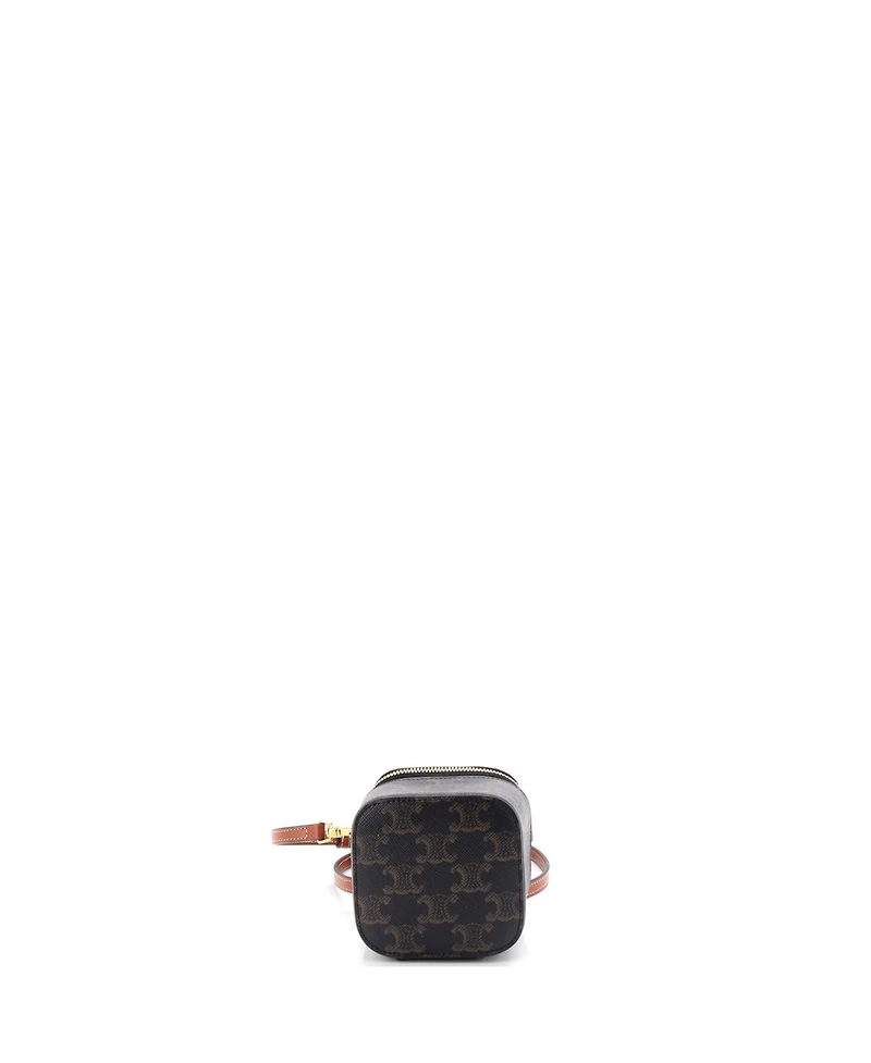 Pre-Owned Celine Mini Top Handle Square Vanity Case Triomphe Coated Canvas