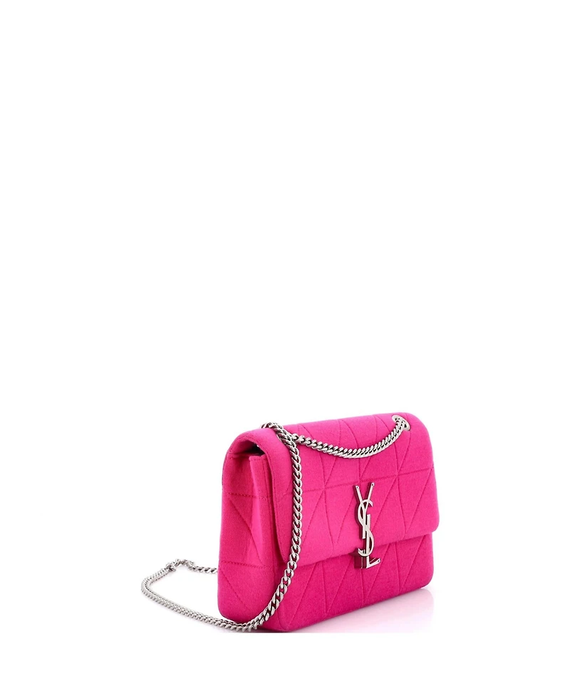 Pre-Owned Saint Laurent Medium Jamie Flap Bag Quilted Jersey