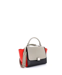 Pre-Owned Celine Small Tricolor Trapeze Bag Leather