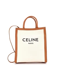 Pre-Owned Celine Small Vertical Cabas Tote Canvas with Leather
