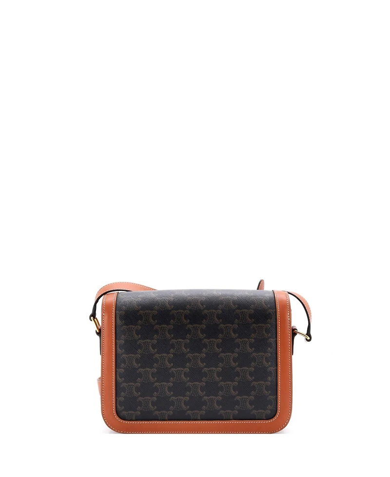 Pre-Owned Celine Medium Triomphe Shoulder Bag Triomphe Coated Canvas