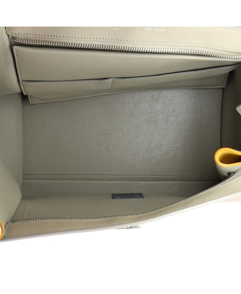 Pre-Owned Celine Small Trapeze Bag Leather with Patent