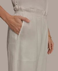 Donna Karan Weekend Women's High-Rise Relaxed Linen Pants