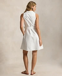 Polo Ralph Lauren Women's Sleeveless Point Collar Shirt Dress