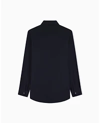 A|X Armani Exchange Men's 4 Stripes Long Sleeve Poplin Button Down Shirt