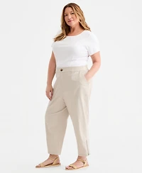 Style & Co Plus Cropped Taper Pants, Macy's Exclusive